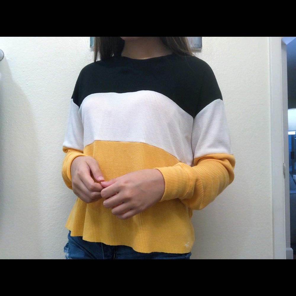 Colorblock Hollister Cropped Long-sleeve